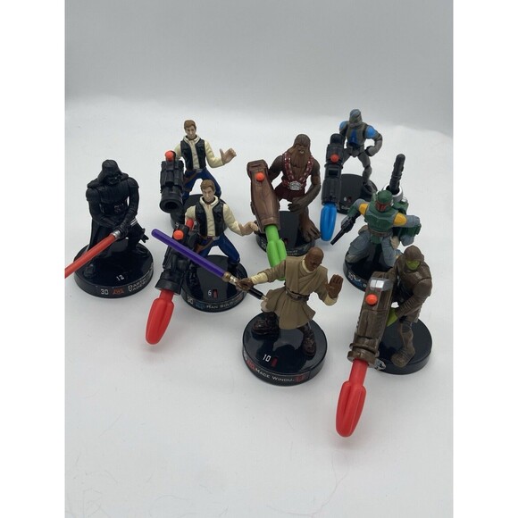 Star Wars Attacktix Lot 13 Pieces Number 30 Han Solo Wookie Captain Darth Boba - Picture 1 of 16